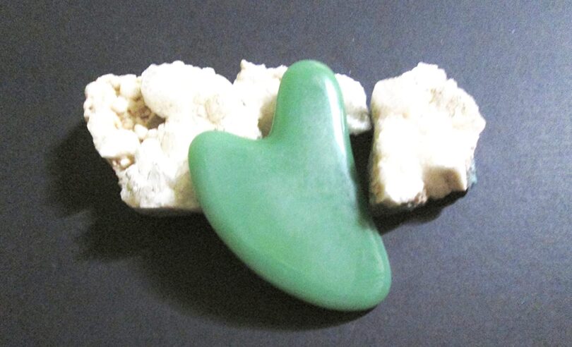 Green Aventurine Gua Sha Massage Tool | 75mm Crystal Massage Plate |Handmade Natural Crystal Gua Sha Board| Gift Aventurine Crystal Gua Sha - Image 7