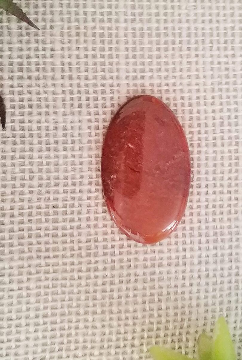 Sunstone Crystal Cabochon | 40mm Sunstone Pocket Palmstone | Natural Crystal Energy Cabochon | Healing Worry Stone | Meditation | Gift Energy Palmstone - Image 3