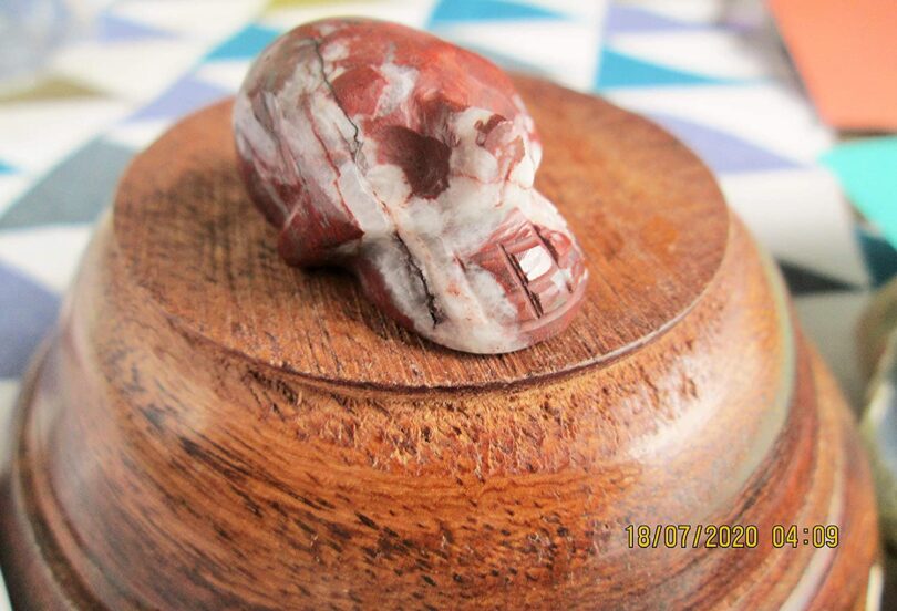 Red Jasper Crystal Skull | 30mm Crystal Skull | Crystal Skull Halloween Decoration | Red Jasper Skull Gift | Gift Skull Carving - Image 3