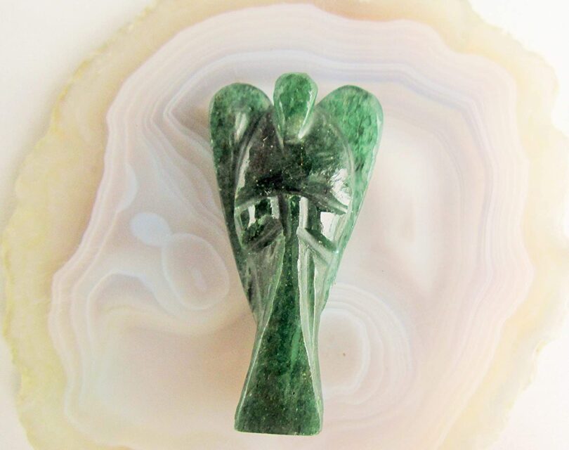 Green Aventurine Energy Angel | Green Aventurine Crystal Angel | 60mm Energy Angel | Healing Crystal Meditation | Gift Crystal Energy Angel - Image 2