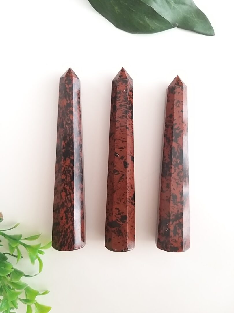 Mahogany Obsidian Crystal Point | 100mm Large Mahogany Obsidian Tower | Crystal Energy Healing Wand | Meditation| Gift Obsidian Energy Point