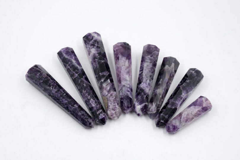 Purple Fluorite Crystal Point | 90mm Large Purple Fluorite Tower | Crystal Energy Healing Wand | Meditation | Gift Fluorite Energy Point