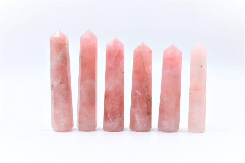 Rose Quartz Crystal Point | Natural Rose Quartz | Large 110mm Rose Quartz Point | Rose Quartz Crystal Energy Tower|Gift Rose Quartz Crystal