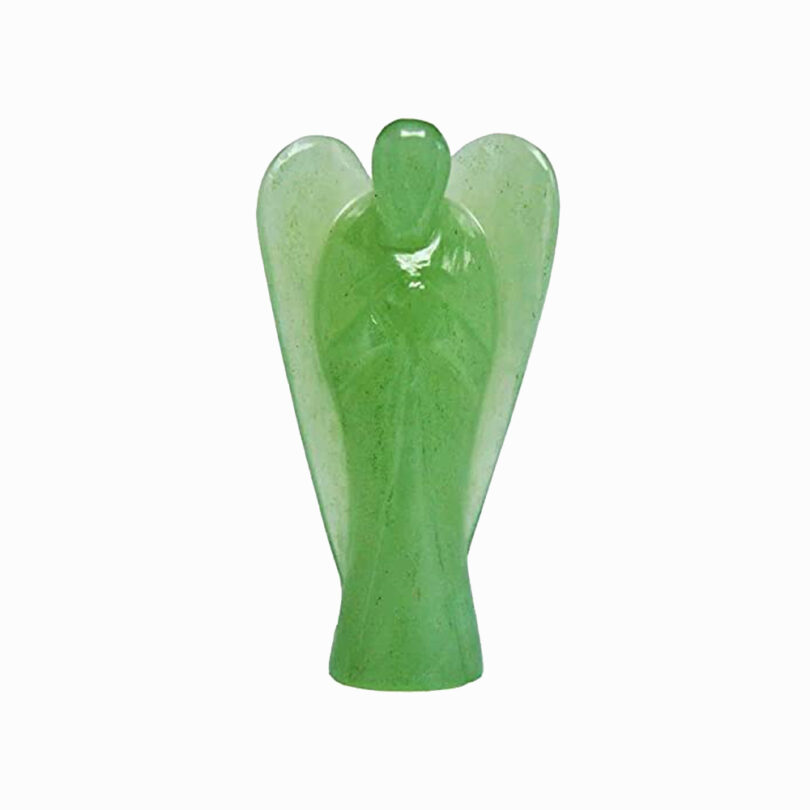 RadhikaGems Aventurine Light Green Energy Angel | Light Green Aventurine Crystal Angel | 60mm Energy Angel | Healing Crystal Meditation | Gift Crystal Energy Angel Decorative Showpiece  -  10.5 cm (Crystal, Green)